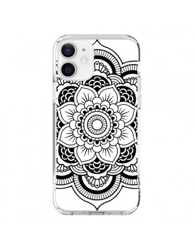 Coque iPhone 12 et 12 Pro Mandala Noir Azteque - Nico