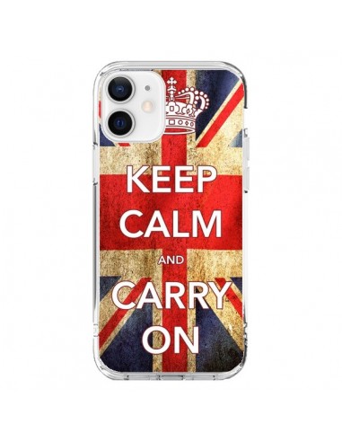 Coque iPhone 12 et 12 Pro Keep Calm and Carry On - Nico