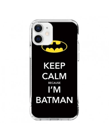 Coque iPhone 12 et 12 Pro Keep Calm because I'm Batman - Nico