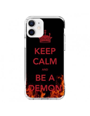 Coque iPhone 12 et 12 Pro Keep Calm and Be A Demon - Nico