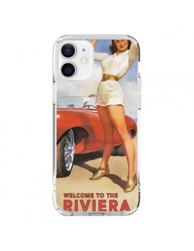 Coque iPhone 12 et 12 Pro Welcome to the Riviera Vintage Pin Up - Nico