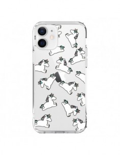 Coque iPhone 12 et 12 Pro Licorne Crinière Transparente -...