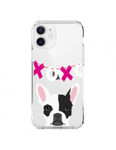 Coque iPhone 12 et 12 Pro Bulldog Français XoXo Chien Transparente - Pet Friendly