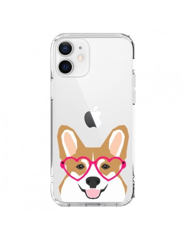 iPhone 12 and 12 Pro Case Dog Funny Eyes Hearts Clear - Pet Friendly