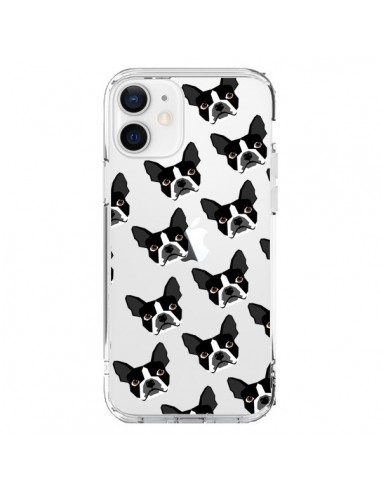 Cover iPhone 12 e 12 Pro Cani Boston Terrier Trasparente - Pet Friendly