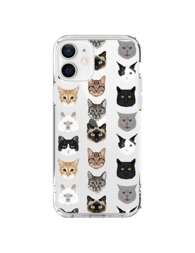 Coque iPhone 12 et 12 Pro Chats Transparente - Pet Friendly