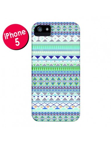 Coque Chenoa Bleu Azteque pour iPhone 5 et 5S - Monica Martinez