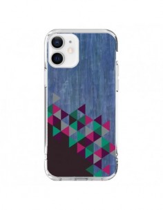 Cover iPhone 12 e 12 Pro Wood Legno Azteco Triangoli...