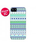 Coque iPhone 5C Chenoa Bleu Azteque - Monica Martinez
