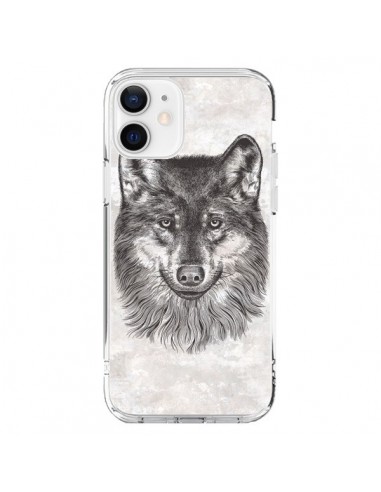 Coque iPhone 12 et 12 Pro Loup Gris - Rachel Caldwell