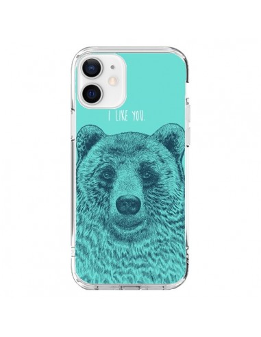 Coque iPhone 12 et 12 Pro Bear Ours I like You - Rachel Caldwell
