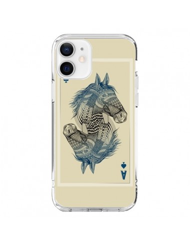 Coque iPhone 12 et 12 Pro Cheval Carte Jeu Horse As - Rachel Caldwell