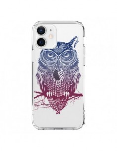 Coque iPhone 12 et 12 Pro Hibou Chouette Owl Transparente...