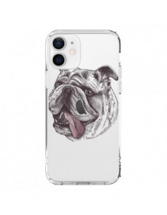 Coque iPhone 12 et 12 Pro Chien Bulldog Dog Transparente...