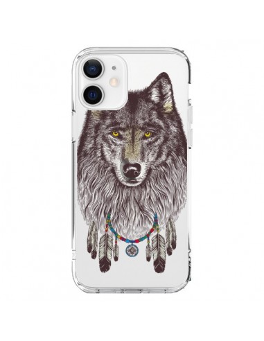 Coque iPhone 12 et 12 Pro Loup Wolf Attrape Reves Transparente - Rachel Caldwell