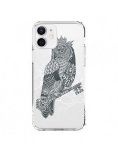 Coque iPhone 12 et 12 Pro Owl King Chouette Hibou Roi...