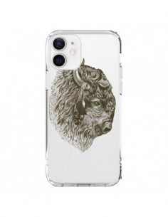 Cover iPhone 12 e 12 Pro Bufalo Bisonte Trasparente -...