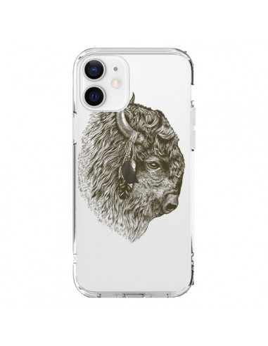 Coque iPhone 12 et 12 Pro Buffalo Bison Transparente - Rachel Caldwell