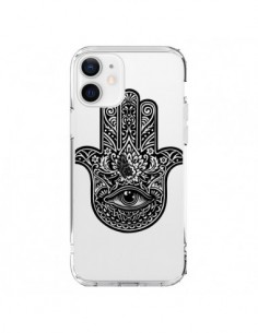 Coque iPhone 12 et 12 Pro Hamsa Cinq Doigts Main Mauvais...