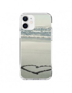 Coque iPhone 12 et 12 Pro Coeoeur Plage Beach Mer Sea...