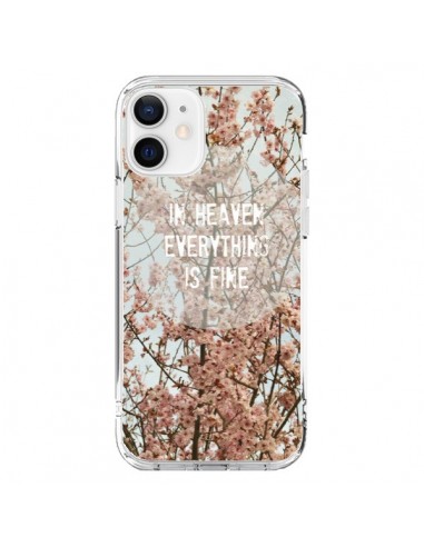 Coque iPhone 12 et 12 Pro In heaven everything is fine paradis fleur - R Delean