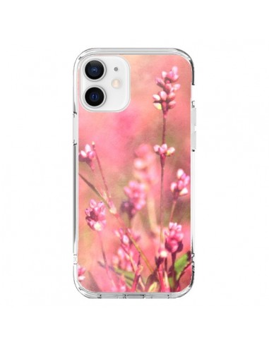 Coque iPhone 12 et 12 Pro Fleurs Bourgeons Roses - R Delean