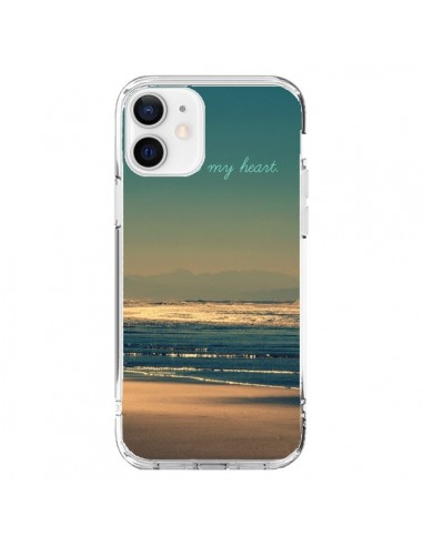 Coque iPhone 12 et 12 Pro Be still my heart Mer Sable Beach Ocean - R Delean