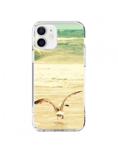 Coque iPhone 12 et 12 Pro Mouette Mer Ocean Sable Plage Paysage - R Delean
