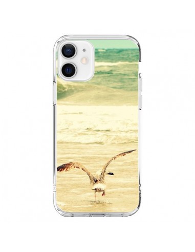 Coque iPhone 12 et 12 Pro Mouette Mer Ocean Sable Plage Paysage - R Delean