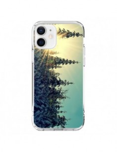 Coque iPhone 12 et 12 Pro Hiver Paysage Neige Montagnes...