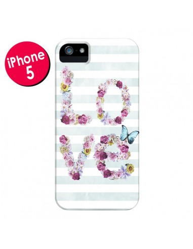 Coque Love Fleurs Flower pour iPhone 5 et 5S - Monica Martinez
