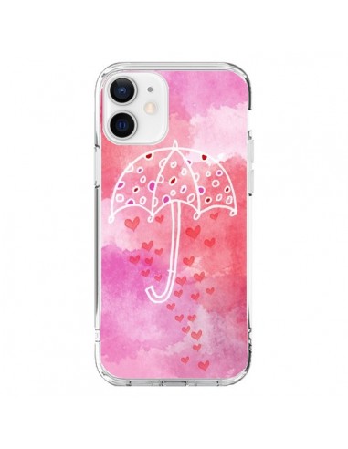 Coque iPhone 12 et 12 Pro Parapluie Coeur Love Amour - Sylvia Cook