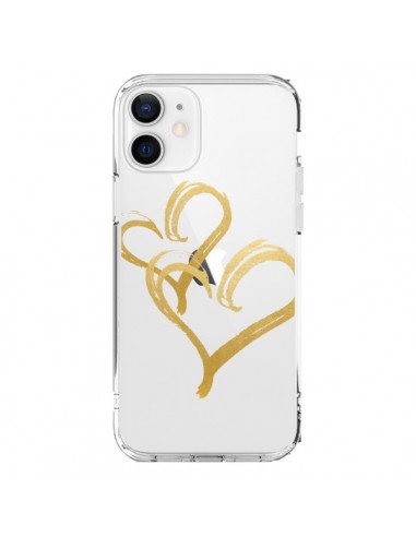 Cover iPhone 12 e 12 Pro Due Cuori Amore Trasparente - Sylvia Cook