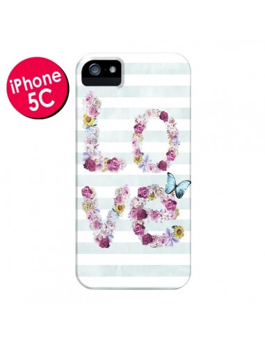 Coque Love Fleurs Flower pour iPhone 5C - Monica Martinez