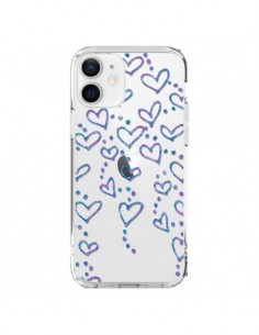 Cover iPhone 12 e 12 Pro Cuori Flottanti Trasparente -...