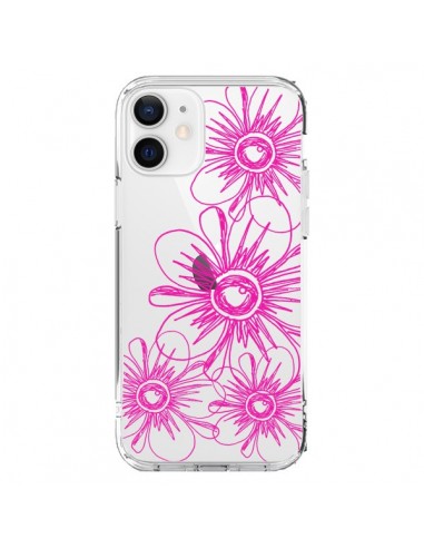 Cover iPhone 12 e 12 Pro Fiori Primaverili Rosa Trasparente - Sylvia Cook