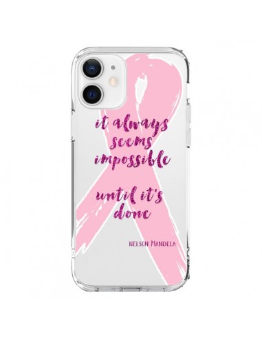 Coque iPhone 12 et 12 Pro It always seems impossible, cela semble toujours impossible Transparente - Sylvia Cook