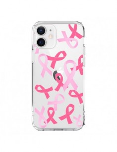 Cover iPhone 12 e 12 Pro Nastri Rosa Trasparente - Sylvia...