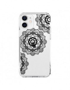 Coque iPhone 12 et 12 Pro Triple Mandala Noir Black...