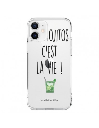 Coque iPhone 12 et 12 Pro Les Mojitos, c'est la vie Transparente - Les Vilaines Filles