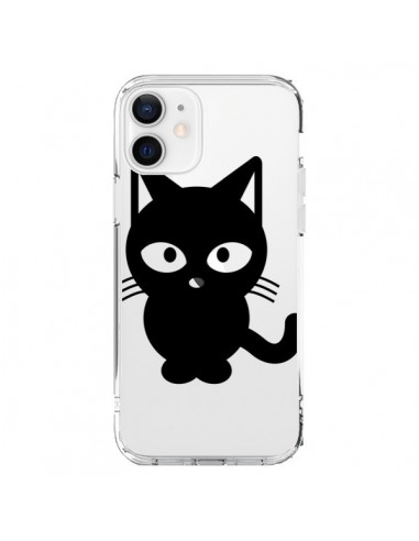 Coque iPhone 12 et 12 Pro Chat Noir Cat Transparente - Yohan B.
