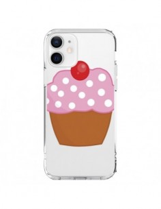 Coque iPhone 12 et 12 Pro Cupcake Cerise Transparente -...