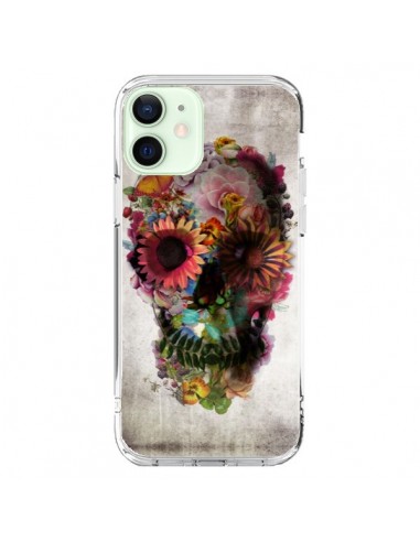Coque iPhone 12 Mini Skull Flower Tête de Mort - Ali Gulec