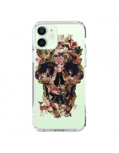 Coque iPhone 12 Mini Jungle Skull Tête de Mort Transparente - Ali Gulec