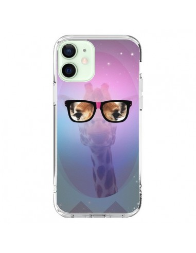 Coque iPhone 12 Mini Girafe Geek à Lunettes - Aurelie Scour