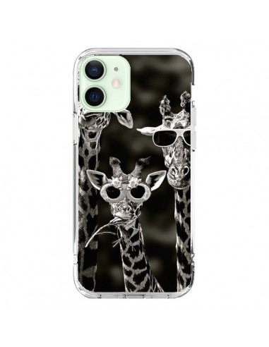 Coque iPhone 12 Mini Girafe Swag Lunettes Familiy Giraffe - Asano Yamazaki