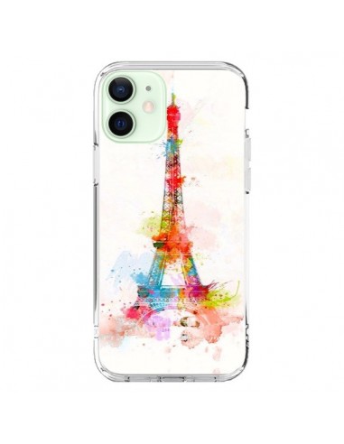 Coque iPhone 12 Mini Paris Tour Eiffel Muticolore - Asano Yamazaki