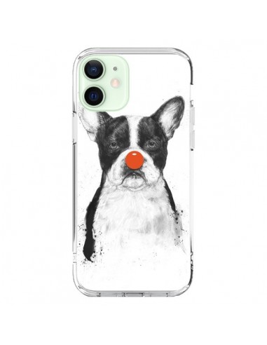 Coque iPhone 12 Mini Clown Bulldog Chien Dog - Balazs Solti