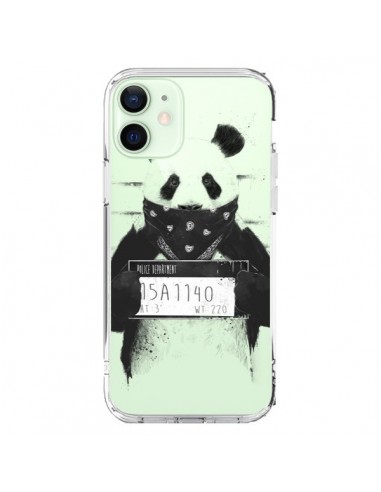 Coque iPhone 12 Mini Bad Panda Transparente - Balazs Solti