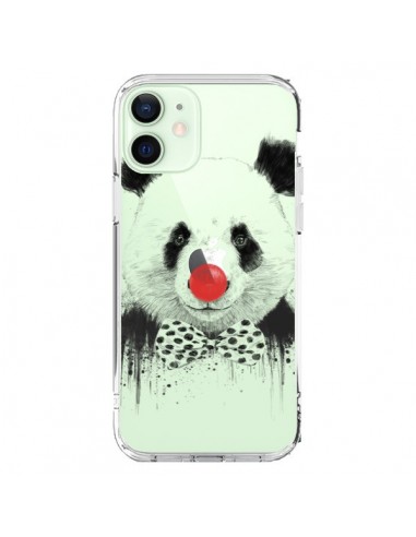 Coque iPhone 12 Mini Clown Panda Transparente - Balazs Solti